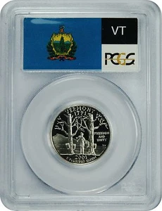 Cuarto de baño Vermont Statehood 2001-S PCGS PR70DCAM - Imagen 1 de 1