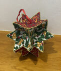 vintage christmas hanging star with bell hanging decoration 