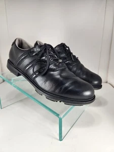 Adidas Men's Golf Shoes Z-TRAXION adiPRENE Black Leather 10 Reg Soft Spike Nice - Picture 1 of 14