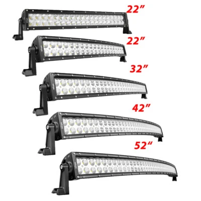 LED Light Bar 22 in 32 in 42 in 50 in Curved Truck Lamps Off Road for Jeep VS 52 - Image 1 of 4
