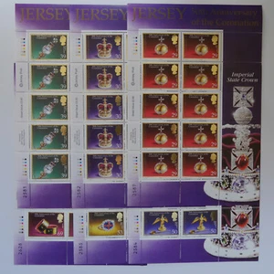Jersey 2003 50th Anniv of Coronation sheets of 10 set SG 1099-1104 MNH mint - Picture 1 of 1