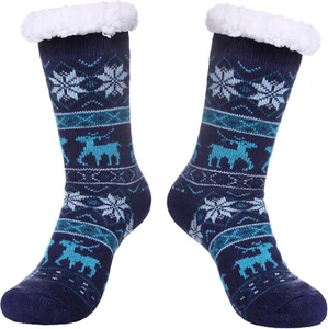 Slipper Socks for Women with Grippers, Winter Warm Fuzzy Indoor Christmas Gifts - Picture 1 of 12