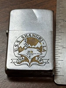 1958 Zippo USS Shangri La Korean War era US Navy Lighter  Named Hank Matthews SL - Picture 1 of 3
