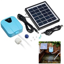Solar Powered Air Oxygenator Pump Panel Aerator Water Fish Pond Pool Tank Garden
