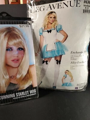 Leg Avenue Enchanted Alice Sexy Dress Up Costume, Medium 8-12 Halloween and wig - Image 1 of 4