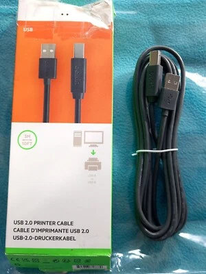 Belkin USB 2.0 Printer Cable 3M USB-A to USB-B (F3U154bt3M)Only Box  Damaged - Image 1 of 4