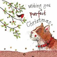 Alex Clark Purrfect Christmas Cat Card, Gifts for Friends and Family XS52