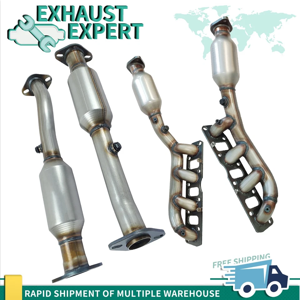 4x Catalytic Converters For 2004-2013 Nissan Titan/2005-2010 INFINITI QX56 5.6L - Image 1 of 4