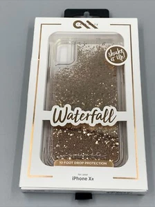 Case-Mate iPhone Waterfall Gold Glitter for iPhone Xr Apple - Picture 1 of 9