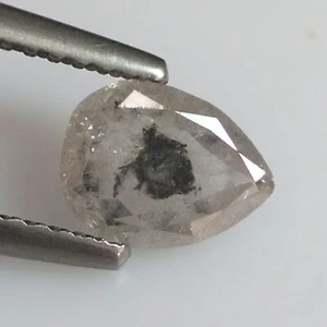 0.74cts Pear Untreated Off White Salt Pepper Natural Earth Mined Loose Diamonds - Picture 1 of 5