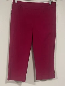Rivetto Brigitte Capris nuovo con etichette Chico’s magenta/rosa scuro taglia XS (Chico’s taglia 00) - Foto 1 di 12