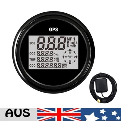 85mm Digital GPS Speedometer For Car Boat Truck 0~999 MPH Knots Km/h - image 1 of 4