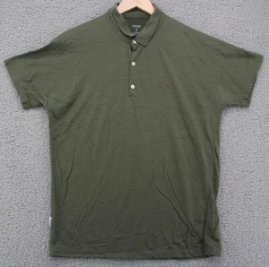 Icebreaker Merino Polo Shirt Men Small Green 100% Wool Short Sleeve Hike Travel - Picture 1 of 11