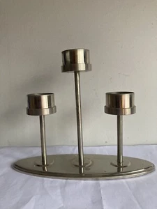 Brazo con soporte para velas minimalista de acero inoxidable de 3 niveles - Imagen 1 de 7
