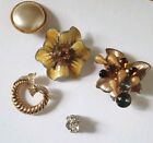 Lot Of 11 Vintage Jewelry Pieces Broaches Necklaces Earring Charm Bracelet