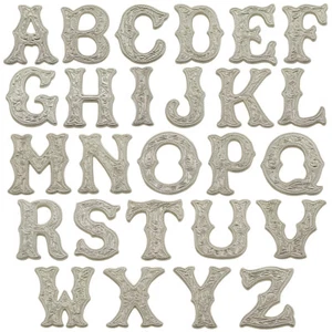 SLC 3/4" Silver Alphabet Letter Concho A-Z - Picture 1 of 28