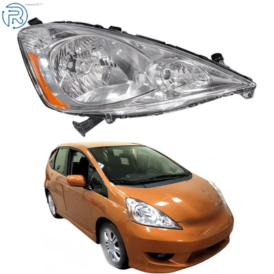 Right Side Headlight Assy Halogen Chrome Housing For 2009-2011 Honda FIT w/Sport - Image 1 of 4