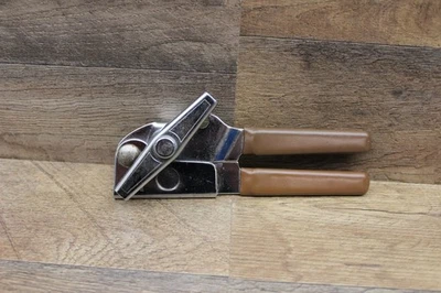 Vtg SWING-A-WAY Manual Can / Bottle Opener Soft Brown Handle USA Swing Away - Image 1 of 2