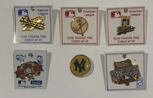 Baseball Pin Lot of 6 Pins Yankees, Dodgers, Royals Phillies All-Star Game ￼ - Picture 1 of 7