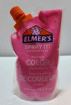 New Elmer’s Spray It! Washable Color Liquid Chalk Refill Pouch Pink Non-Toxic  - Image 1 of 4