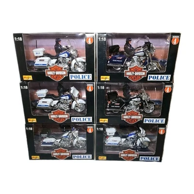 Juego 6- Maisto Harley Davidson, Law Enforcement Series 4, 1998, juego sellado, 1:18 Foto 1 de 4
