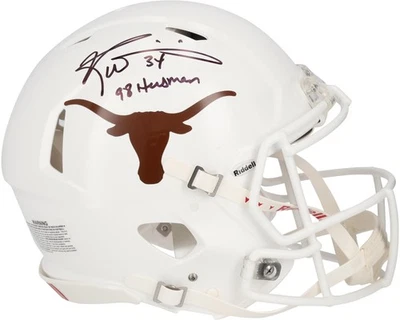 Casco Auténtico Riddell Firmado Ricky Williams Texas Longhorns con Heisman 98 Insc Foto 1 de 2
