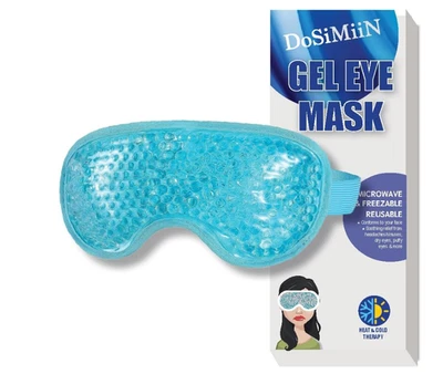 Máscara de gel para ojos con cuentas frías y calientes ojos secos/ojeras/alivio del estrés/migrañas Foto 1 de 2