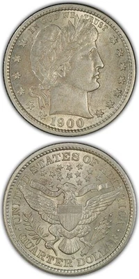 1900-S Barber Quarter PCGS AU58 CAC - Image 1 of 2