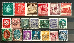 German Third Reich Stamps Lot of 20 old used stamps Nice /583 - Picture 1 of 1