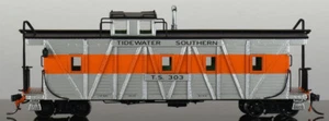 North Bank Line Tidewater Southern OSB Wood Caboose #303 TS Ex-WP - Picture 1 of 4