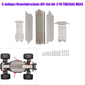 5 Stück Unterfahrschutz für 1/10 Traxxas XMAXX Edelstahl Chassis Armor Upgrades - Bild 1 von 14