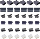 36 PCS 6 Types USB anti Dust Cover Plugs, Silicone Soft Micro USB Cap Port Prote