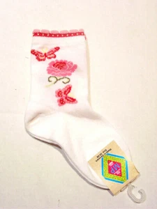 NEW MP Tights, Denmark Girls Super Cute White & Pink Butterfly Socks 2Y 4Y 6Y - Picture 1 of 1