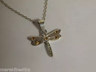 BEAUTIFUL 925 STERLING SILVER  BUG   W / STONES  NECKLACE - Image 1 of 4