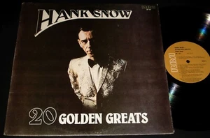 HANK SNOW - 20 GOLDEN GREATS LP -  COUNTRY & WESTERN - Picture 1 of 2