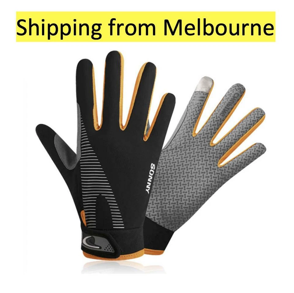 Bike glove full finger gym cycling gloves touch screen Breathable windproof - image 1 of 4