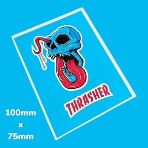 Thrasher Skateboard vinyl Sticker Classic Half Pipe Surf Van Camper Half Pipe - Picture 1 of 1