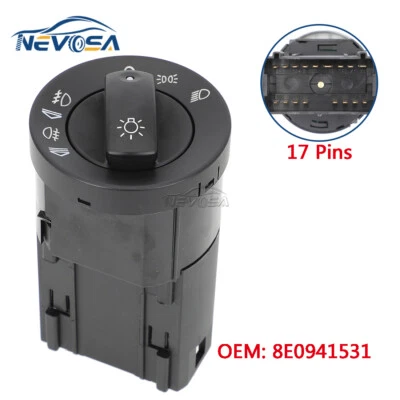 8E0941531 Headlight Control Head Light Switch For Audi A4 8e B6 B7 2000-2008 - Изображение 1 из 4