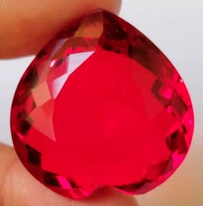 AAA+ Large Red Topaz 108.65 Ct. Heart Shape Loose Gemstone Gift 4 Ring & Pendant - Picture 1 of 6