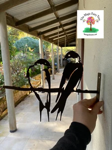 Rustic Fairy Martin Welcome Swallow garden art decor bird ornament fence wall - Picture 1 of 3