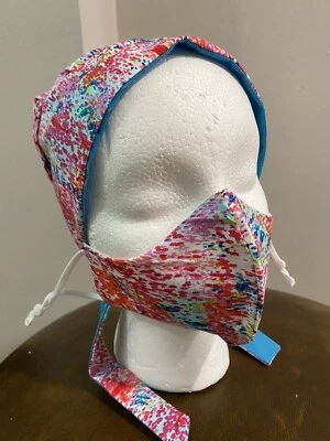 ponytail surgical scrub cap set - Image 1 of 4