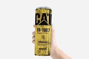 CAT 1807 Filter 20oz Skinny Tumbler Custom Drinkware With Straw double Wall - Picture 1 of 2