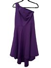 Size L Sarin Mathews One Shoulder High Low A-Line Purple Dress $43
