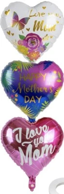 Feliz Día de la Madre Globos de Lámina - Paquete de 3 18 Pulgadas Cada uno NUEVO Foto 1 de 4