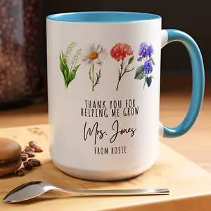 Personalized Teacher Mug Daycare Preschool Thank You Gift Custom 11oz Coffee Cup - Picture 1 of 31