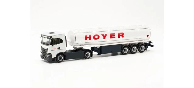 Herpa 315982 - 1/87 Iveco S-WAY ND Benzintank-Sattelzug " Hoyer “ (Hamburg) -