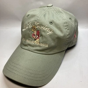 Let’s Swing For Breast Cancer Pink Ribbon 2003 Awareness Light Green Hat Golf - Picture 1 of 7
