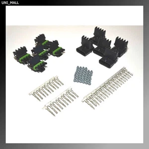 5 x Delphi WeatherPack 4-Pin Sealed Connector Kit, 14-16AWG Contacts, USA - Picture 1 of 1