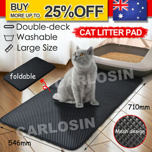 New Cat Litter mat Large Kitty Litter Box Trapping Sifting Mats Waterproof Urine