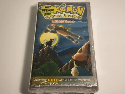 Pokémon The Johto Journeys: Midnight Heroes 2001 BONUS Static Cling Sealed VHS - Image 1 of 4